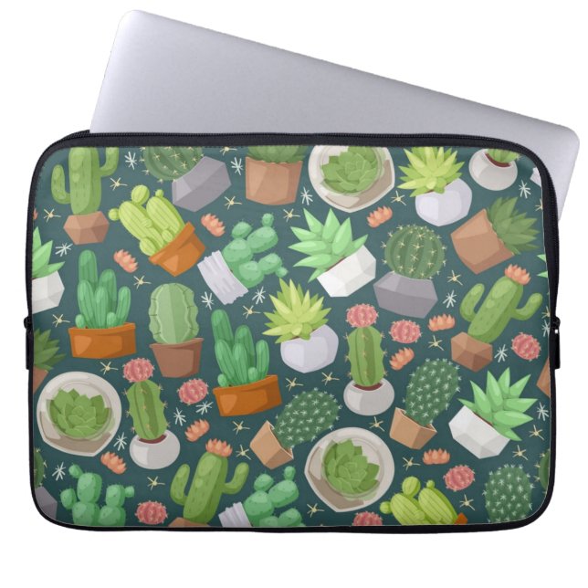 Plant patroon laptop sleeve (Voorkant)