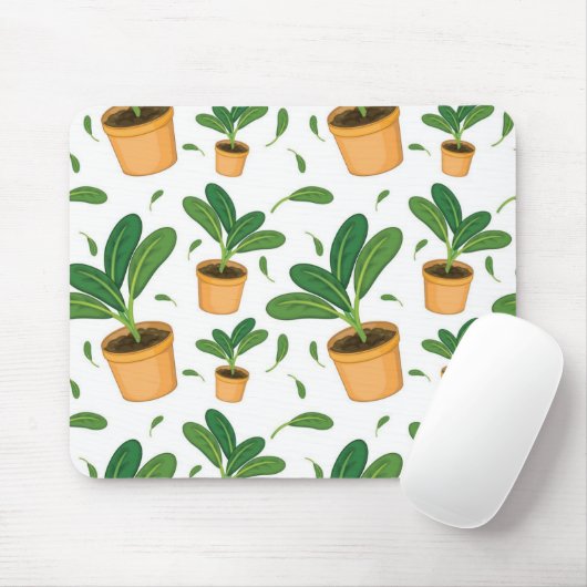 Plant patroon muismat (Met muis)