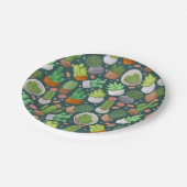 Plant patroon papieren bordje (Gekanteld)