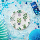 Plant patroon papieren bordje (Feest)