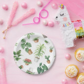 Plant patroon papieren bordje (Feest)