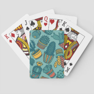 Plant patroon pokerkaarten