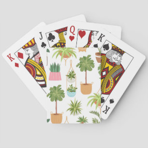 Plant patroon pokerkaarten
