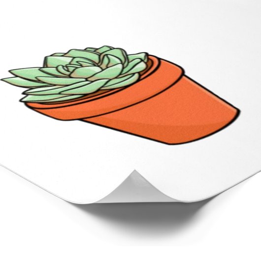 Plant patroon poster (Hoek)