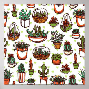 Plant patroon poster