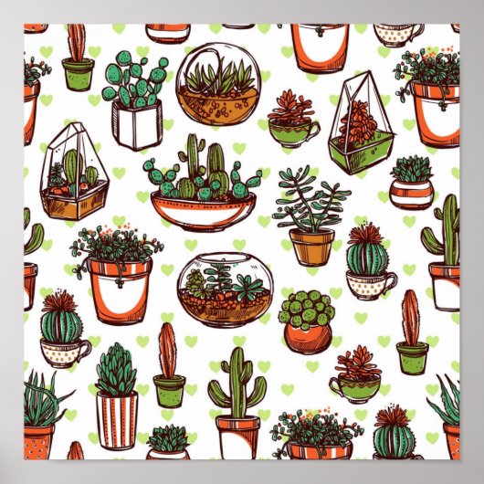 Plant patroon poster (Voorkant)