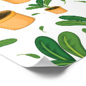 Plant patroon poster (Hoek)