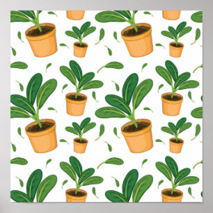 Plant patroon poster