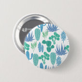 Plant patroon ronde button 5,7 cm (Voorkant /achterkant)