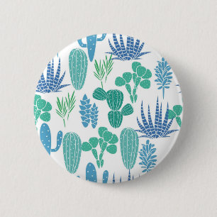 Plant patroon ronde button 5,7 cm
