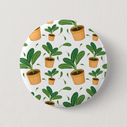 Plant patroon ronde button 5,7 cm (Voorkant)
