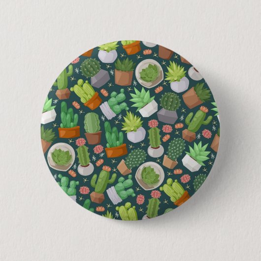 Plant patroon ronde button 5,7 cm (Voorkant)