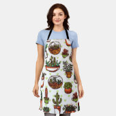 Plant patroon schort (Gedragen)