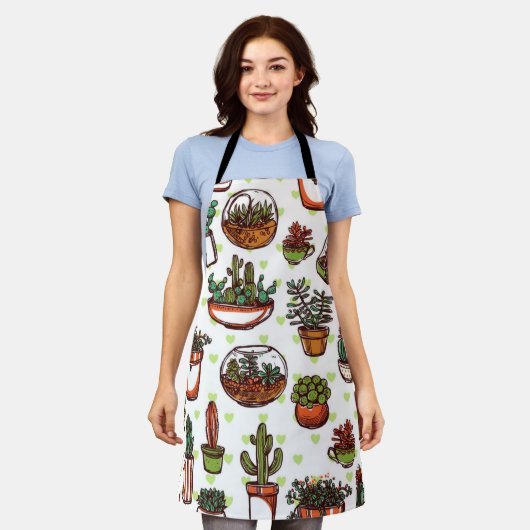 Plant patroon schort (Gedragen)