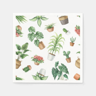 Plant patroon servet