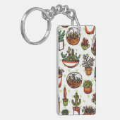 Plant patroon sleutelhanger (Voorkant Links)