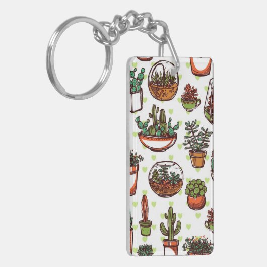 Plant patroon sleutelhanger (Voorkant Links)