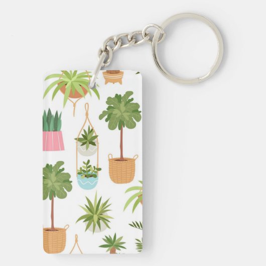 Plant patroon sleutelhanger (achterkant)