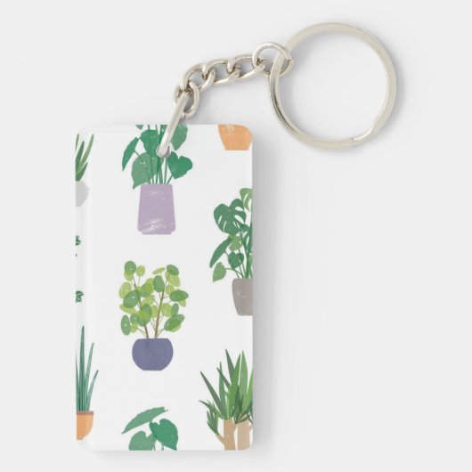 Plant patroon sleutelhanger (achterkant)