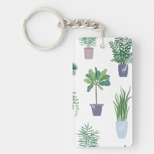 Plant patroon sleutelhanger (Voorkant)