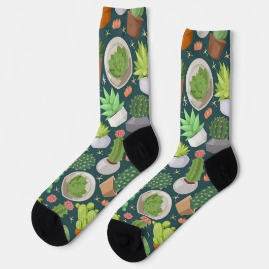 Plant patroon sokken (Links)