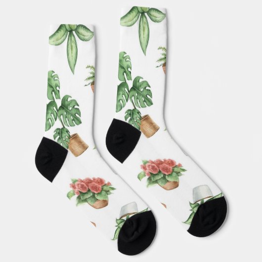 Plant patroon sokken (Rechts)