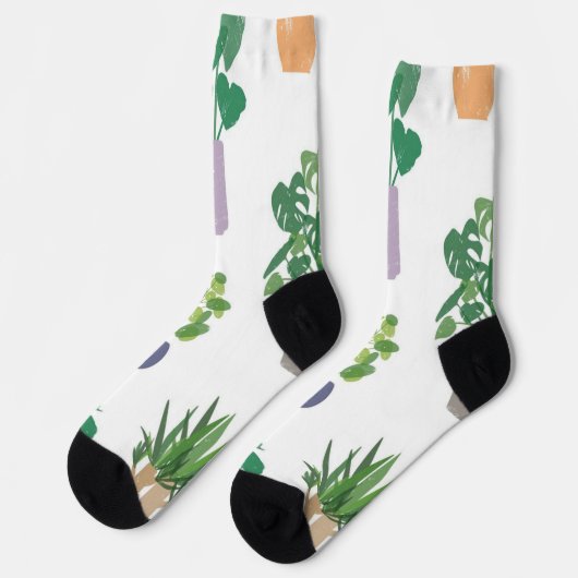 Plant patroon sokken (Links)