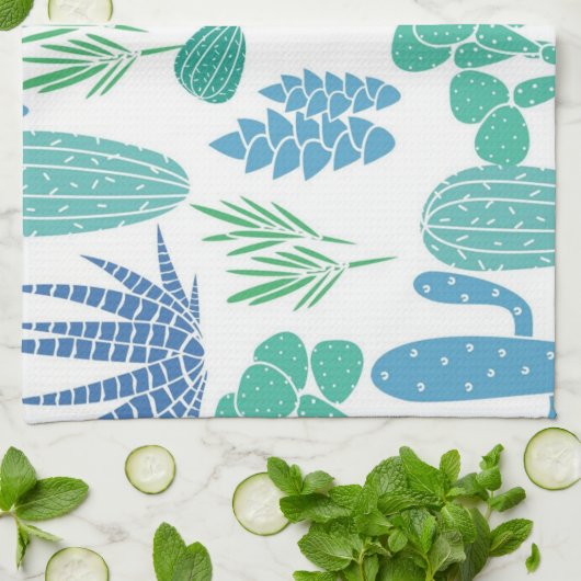 Plant patroon theedoek (Gevouwen)