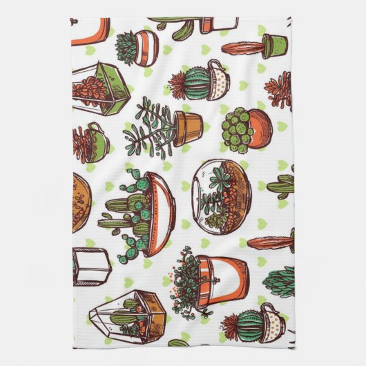 Plant patroon theedoek (Verticaal)