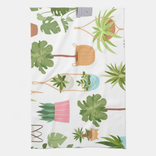 Plant patroon theedoek (Verticaal)