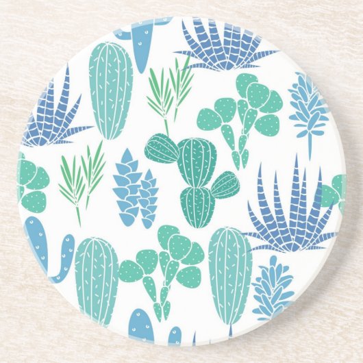 Plant patroon zandsteen onderzetter (Voorkant)