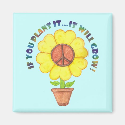 Plant Peace Magnet (Voorkant)