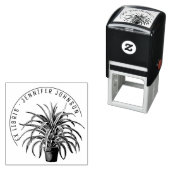 Plant Pot Botanische Bibliotheek Boeken Ex Libris Zelfinktende Stempel (In situ)