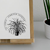 Plant Pot Botanische Bibliotheek Boeken Ex Libris Zelfinktende Stempel