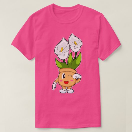 Plant pot Calla Lily Flower T-shirt (Design voorkant)