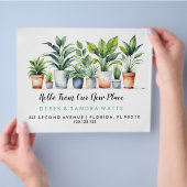 Plant Pots Wijziging van Adres Flyer | We zijn ver (Hand)