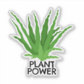 Plant Power Aloe Vera Sticker (Voorkant)