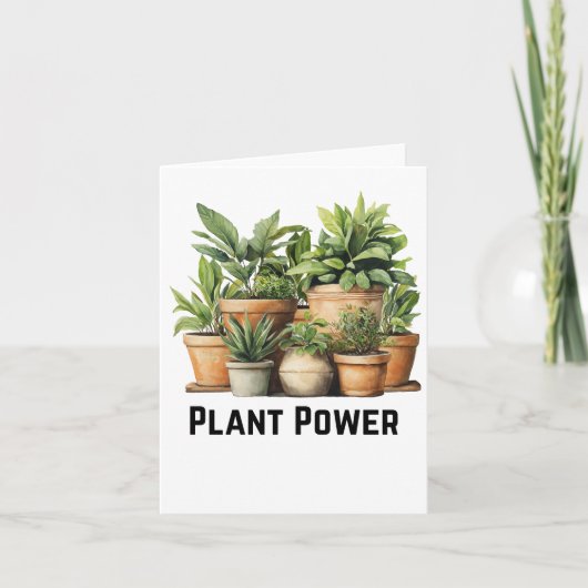 Plant Power Botanische Groeten Kaart (Voorkant)