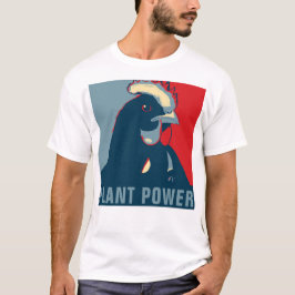 Plant Power Rood Wit Blauw Pop Art Kip Tshirt