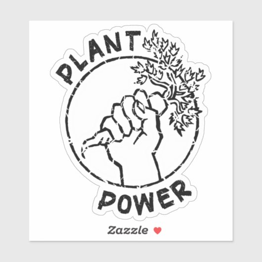 Plant Power, Vegan Sticker (Vel)