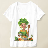 Plant-Powered Chef – Cooking with Kindness T-shirt (Laagn)