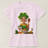 Plant-Powered Chef – Cooking with Kindness T-shirt (Design voorkant)