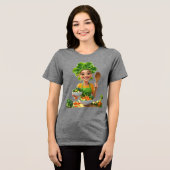 Plant-Powered Chef – Cooking with Kindness Tri-Blend Shirt (Voorkant volledig)