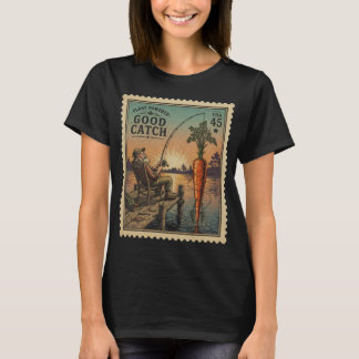 Plant Powered Good Catch - Vintage Stempel Kunst T-shirt