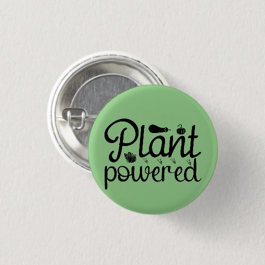 PLANT POWERED RONDE BUTTON 3,2 CM (Voorkant /achterkant)