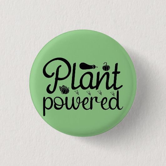 PLANT POWERED RONDE BUTTON 3,2 CM (Voorkant)