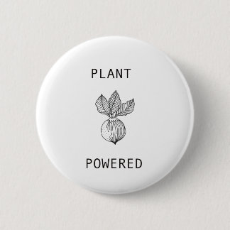Plant Powered Vegan Vegetarian Button