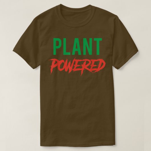 Plant Powered Vegan Vegetarian T-shirt (Design voorkant)