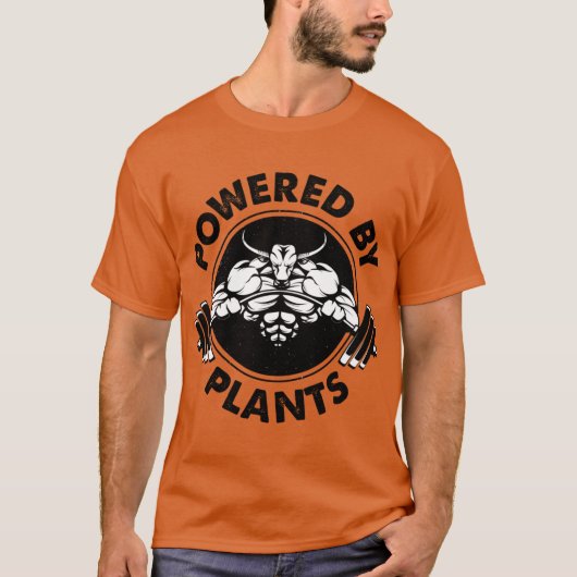 Plant powered Vegan workout friend T-shirt (Voorkant)