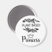 Plant-prinses vegan floral met kroon magneet (Voorkant / Achterkant)